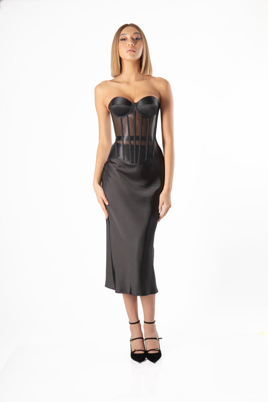 BE SURE Corsetto Martina nero