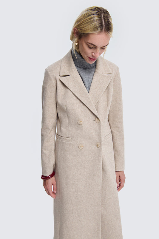 TWO WAY – Cappotto Classico Doppiopetto Beige