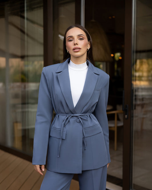 BE SURE – Tailleur sartoriale elegante per laurea, cerimonia ed eventi Blu Polvere