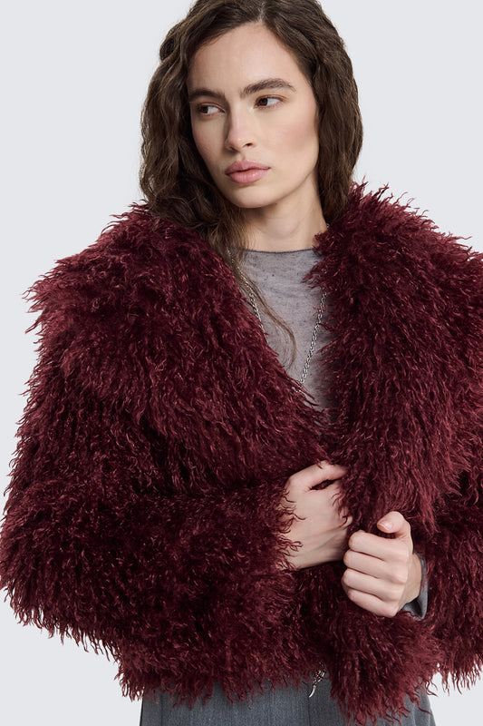 TWO WAY Pelliccia Effetto Mongolia Vinaccia