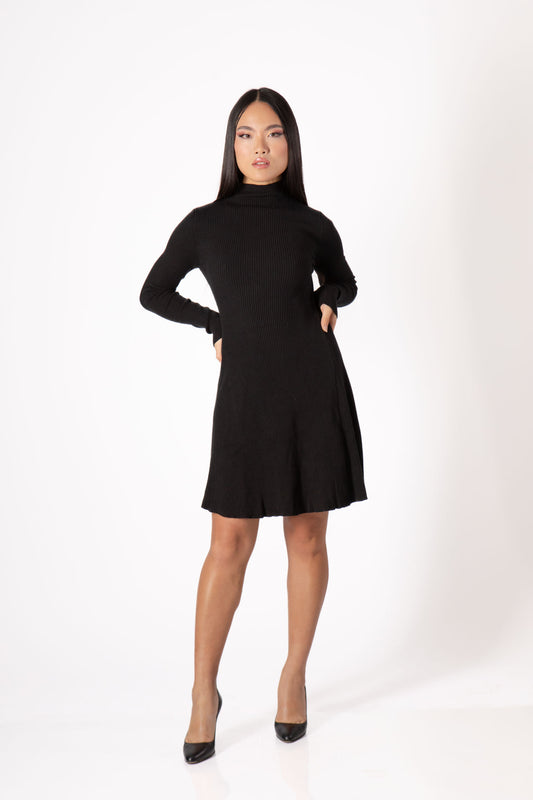 Long sleeve knitted dress