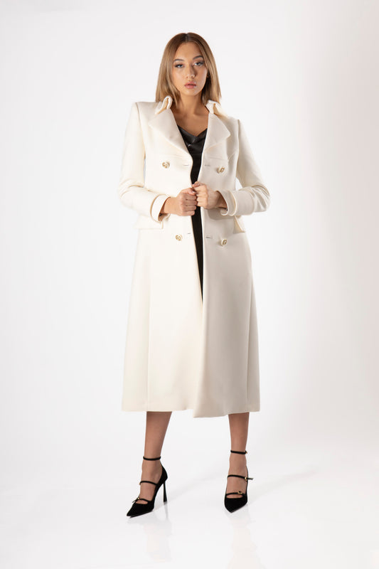 BABYLON Cappotto bianco doppiopetto