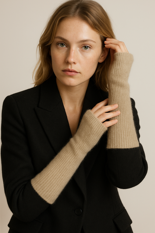 TWO WAY Manicotto a costine in lana – Cachà