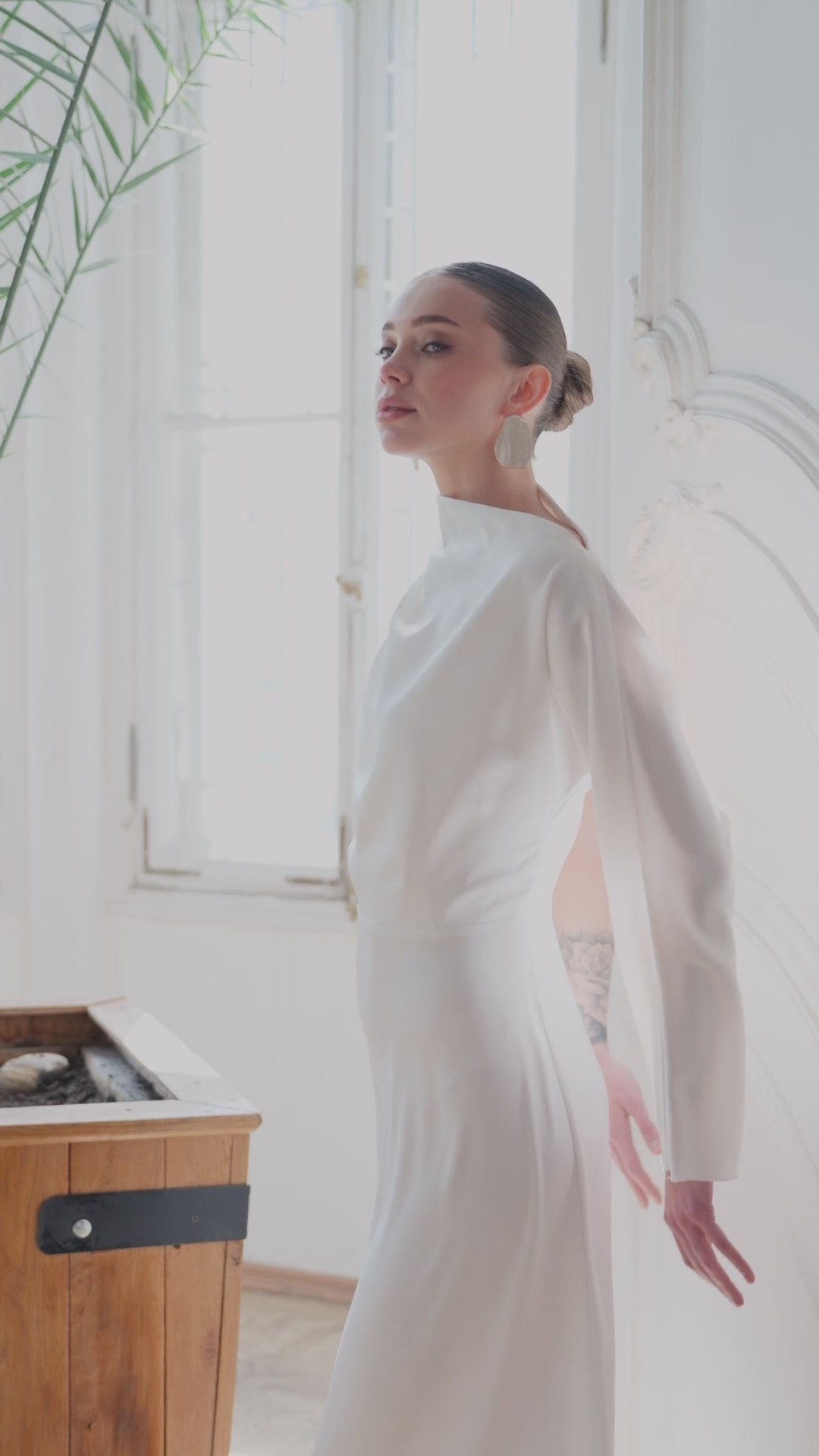 BE SURE Abito elegante bianco monospalla con schiena scoperta |Creato per te in 10-14 giorni